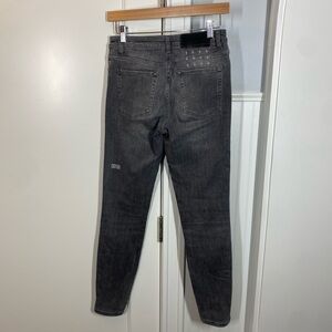 Ksubi gray spray on skinny‎ jeans size 26 made in Turkey mid rise ankle grazing